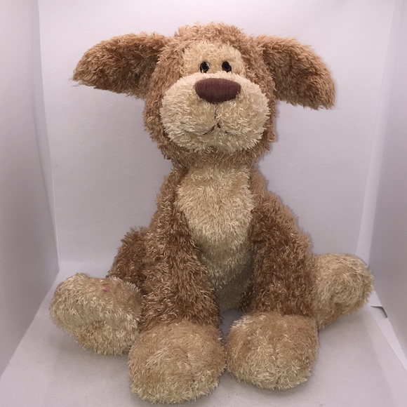 Gund Cocoa Holiday Dog Plush Stuffed Animal Puppy Brown Beige - Picture 1 of 12